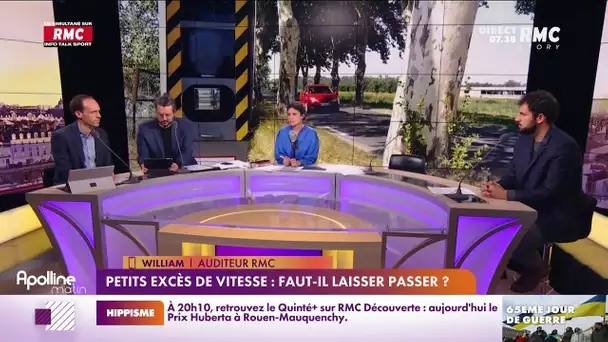 William, auditeur RMC : "Punir les petits excès de vitesse, c'est du raquette pur et simple".