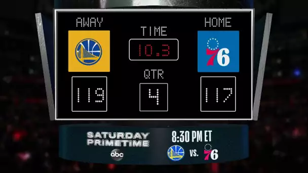 Warriors @ 76ers LIVE Scoreboard - Join the conversation & catch all the action on #NBAonABC!