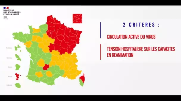 Déconfinement : 35 départements en "rouge" sur la 1ère carte du gouvernement