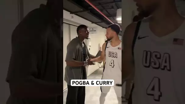 Paul Pogba daps up Steph Curry after USA vs Serbia! 🤝 | #Shorts