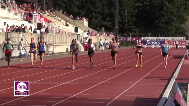 Valence 2014 : Finale 100 m Juniors F (Marine Lenerand en 11&#039;&#039;85)