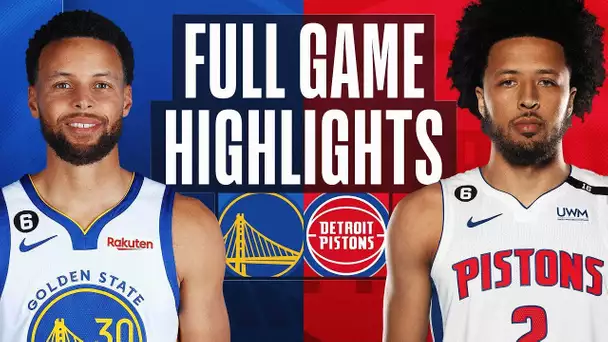 WARRIORS at PISTONS | NBA FULL GAME HIGHLIGHTS | October 30, 2022