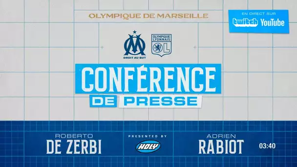 🔵 LIVE⎪Roberto De Zerbi et Adrien Rabiot s'expriment avant #OMOL - La conf' présentée par 𝗛𝗼𝗹𝘆 ⚡️🥤