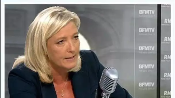 Marine Le Pen est face à Jean-Jacques Bourdin sur RMC