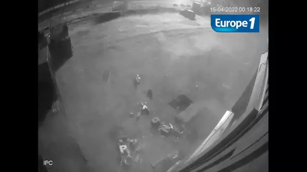 EXCLU EUROPE 1 - Les images du bombardement russe de l'usine de missiles près de Kiev