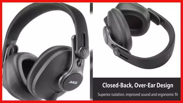 AKG Pro Audio K371BT Bluetooth Over-Ear, Closed-Back, Foldable Studio Headphones