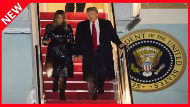 ✅  Melania Trump sanglée dans un trench en vinyle noir : un look qui fait jaser