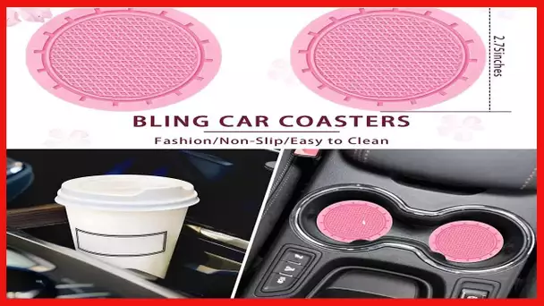 10 Pcs Leather Steering Wheel Cover for Women Cute Car Accessories Set