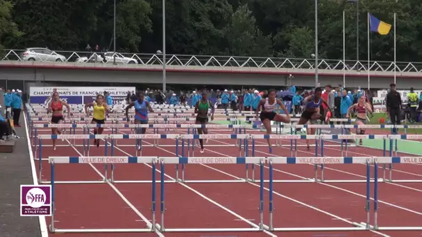 Dreux 2017 : Finale 100 m haies Juniors Filles (Ilionis Guillaume en 13&#039;&#039;35)