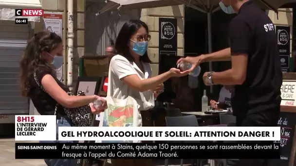 Gel hydroalcoolique et soleil : gare au danger