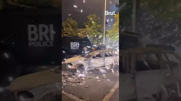 Intervention de la BRI à Nanterre durant la troisième nuit de violences après la mort de Nahel