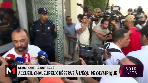 JO 2024 : Accueil chaleureux réservé à l´équipe olympique de Football à l´aéroport de Rabat-Salé