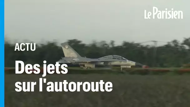 Taïwan : des avions de chasse s’entraînent à atterrir sur une autoroute