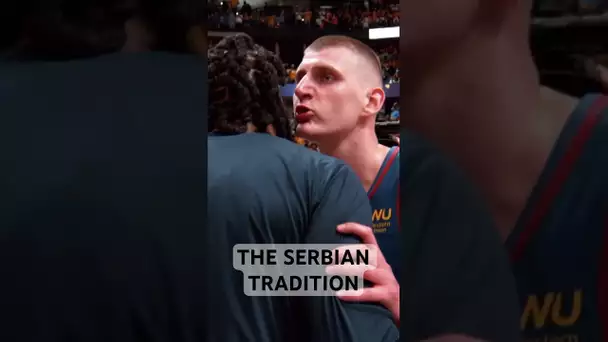 Nikola Jokic & DeAndre Jordan’s postgame ritual: The Serbian Tradition 💋 | #Shorts