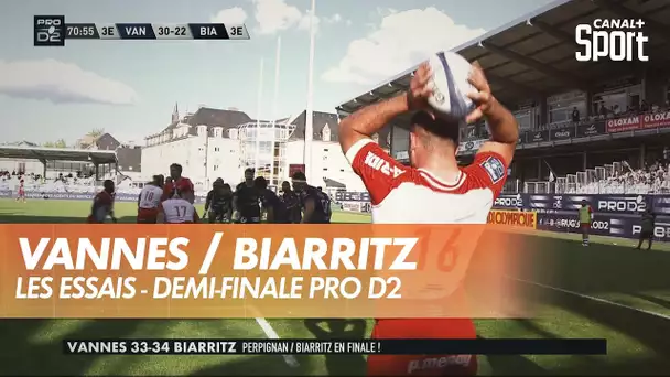 Les essais du match Vannes / Biarritz - Pro D2