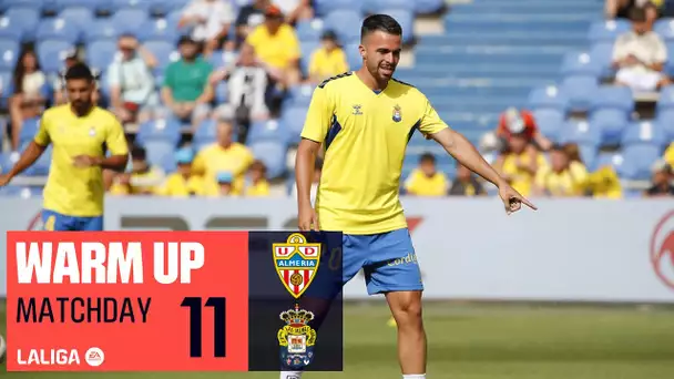 Calentamiento UD Almería vs UD Las Palmas