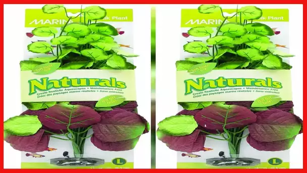 Marina Naturals, Pennywort Silk Plant, Large Fish Tank Decoration, PP103