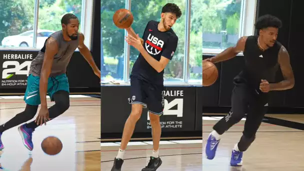 Kevin Durant, Chet Holmgren & Jalen Green's #NBASummer Grind With Adam Harrington!|🎥@SwishCultures