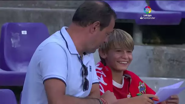 Calentamiento R. Valladolid CF vs UD Almería