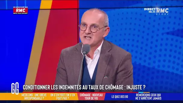 Chômage : "Les repas aux restos du coeur ont diminué ?! Je ne crois pas !", scande Jérôme Marty