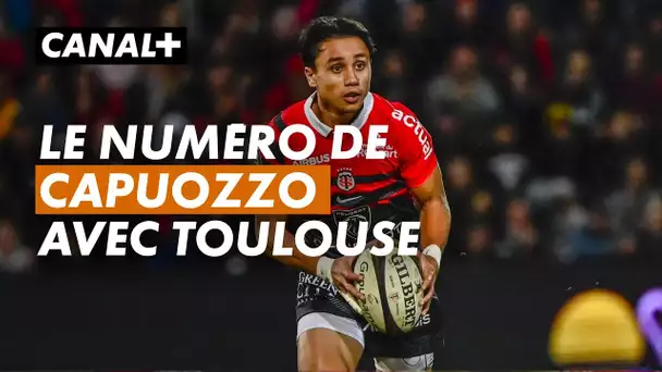 Le numéro et le saut d'Ange Capuozzo - Toulouse / Montpellier - TOP 14 - 16ème journée