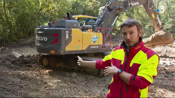 Les grands travaux près du marais de Lavours (Ain)