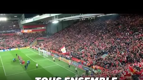 Le stade de Liverpool reprend en chœur "You'll never walk alone"