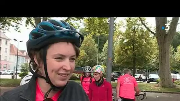 Lutte contre le cancer du sein : des amazones traversent l'Alsace à vélo