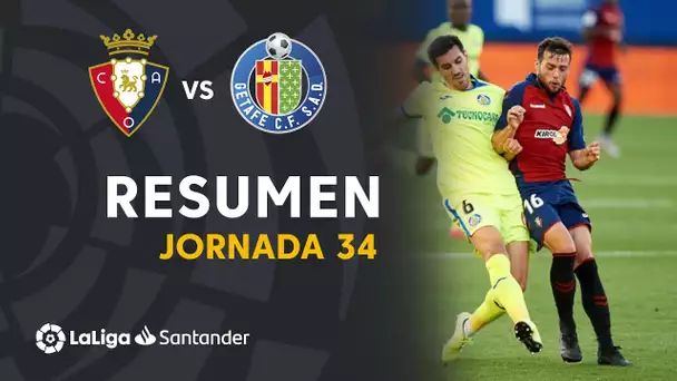 Resumen de CA Osasuna vs Getafe CF (0-0)