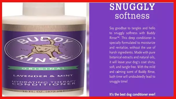 Buddy Grooming Rinse Conditioner Dog, Lavender & Mint, 16 oz. Bottle