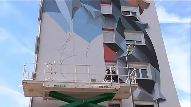 Alsace : Une fresque de street art à Guebwiller (Haut-Rhin)