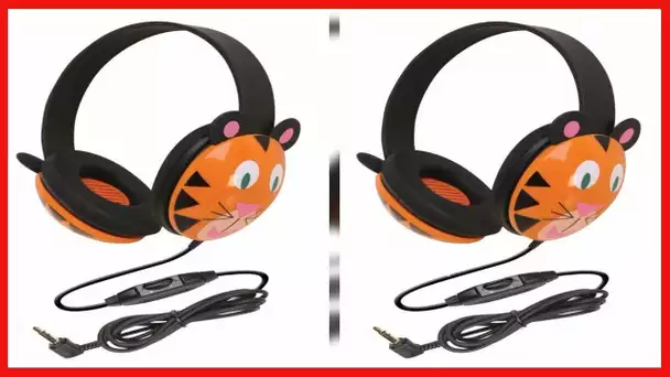 Califone 2810-TI Kids Stereo and PC Headphones, Tiger Design