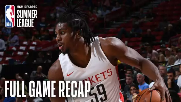 JAZZ vs ROCKETS | Chris Clemons' Strong Effort Leads Houston | MGM Resorts NBA Summer League