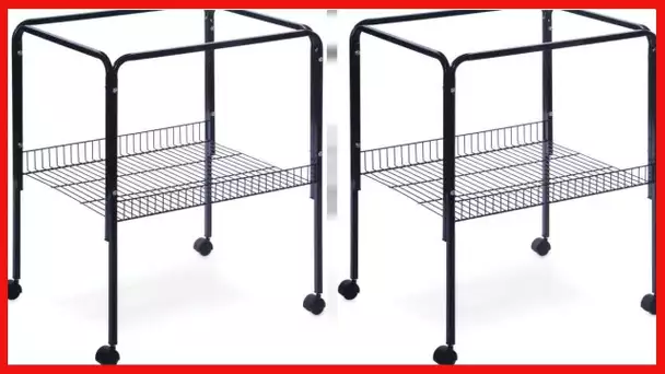 Prevue Pet Products Rolling Stand with Shelf, Black