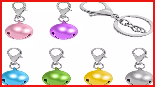 Pet Bells for Dog Cat Collar 6 pack,Charm Pet Pendant Accessories with1 Pack Stainless Steel