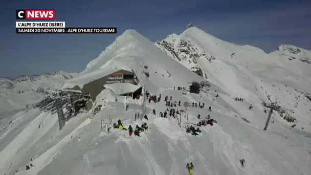 Les skieurs au rendez-vous pour l'ouverture des pistes de l'Alpe d'Huez, meilleure station d'Europe