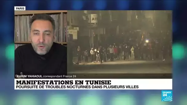 Manifestations en Tunisie : poursuite des troubles nocturnes dans plusieurs villes