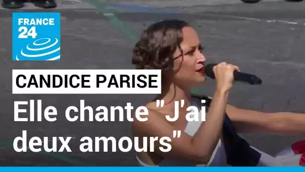 Défilé militaire du 14 juillet : Candice Parise chante "J'ai deux amours" • FRANCE 24