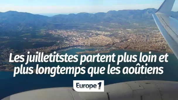 En avion, les juillettistes partent plus longtemps et plus loin que les aoûtiens