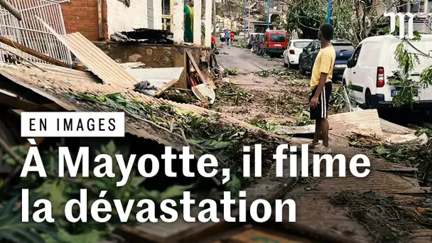 Mayotte : il filme les dégâts du cyclone Chido dans plusieurs quartiers de l’île