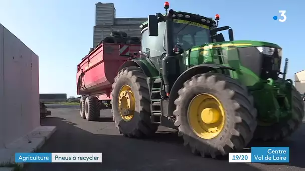 Saint-Germain-des-Prés : opération recyclage des pneus agricoles utilisés sur les silos d'ensilage