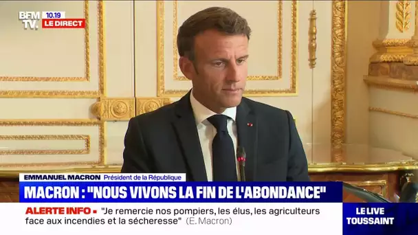 Emmanuel Macron: "Nous vivons la fin de l'abondance"