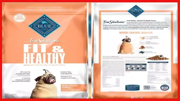 Blue Buffalo True Solutions Fit & Healthy Natural Weight Control Adult Dry Dog Food, Chicken 11-lb