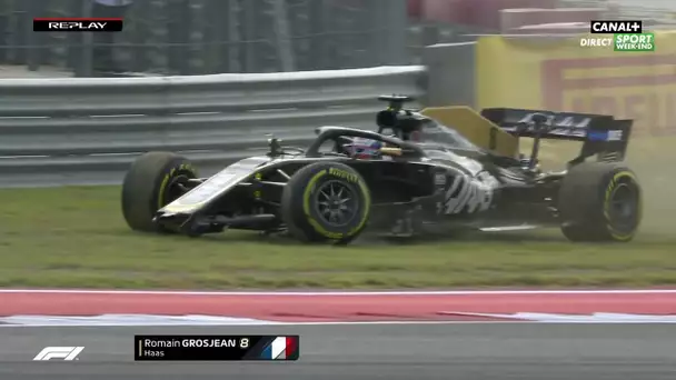 Le gros crash de Romain Grosjean pendant les EL2