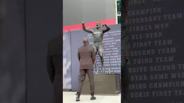 HEAT LEGEND🔥 Dwayne Wade’s statue unveiling in Miami! 🔥🙌|#Shorts