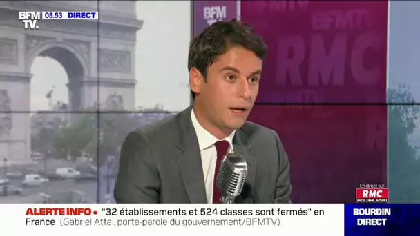 Gabriel Attal sur RMC: "Quelles que soient les décisions on les prendra parce que c'est responsable"