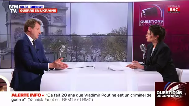 Jadot : "Ca fait 20 ans que Vladimir Poutine est un criminel de guerre"