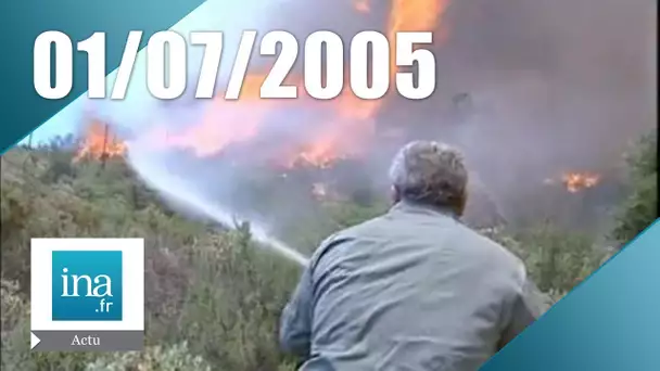 20heures France 2 du 1 Juillet 2005 - Graves incendies dans le sud de la France | Archive INA