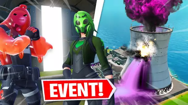 EXPLOSION DE STEAMY STACKS ET OUVERTURE PORTE SECRETE ! (EVENEMENT FORTNITE SAISON 1 CHAPITRE 2)