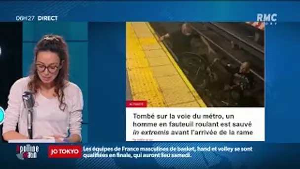 😨 Sauvetage in extremis d'un homme en fauteuil roulant, tombé sur les rails du métro de New York